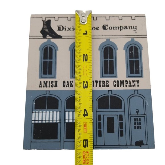 VTG Cat's Meow Village Amish Oak Furniture Dixie Shoe Company Series V Signed - Picture 8 of 9